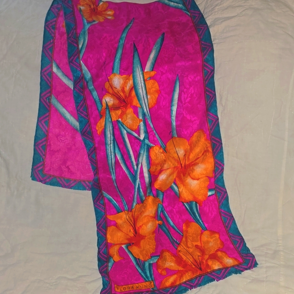 Flora Kung Vibrant Floral Scarf